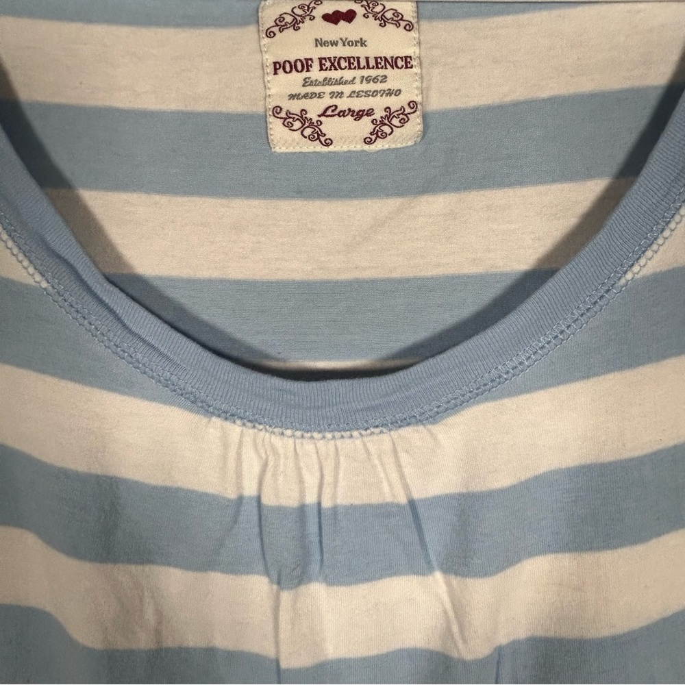 New York Poof Excellence Juniors (Set of 2) Striped Tees Size Large - Picture 7 of 10